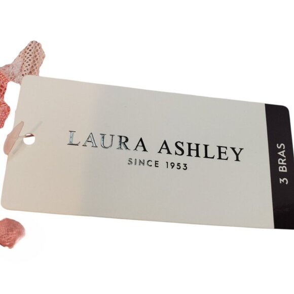 NWT LAURA ASHLEY SZ 36C 3 Pack Comfort Push-Up Bras Pink & Taupe Lace - Picture 9 of 9